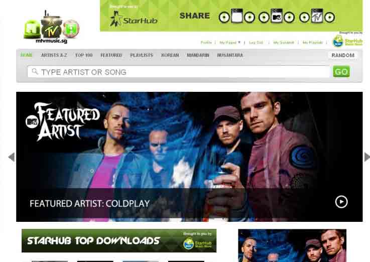 MTV and StarHub partner for new music website