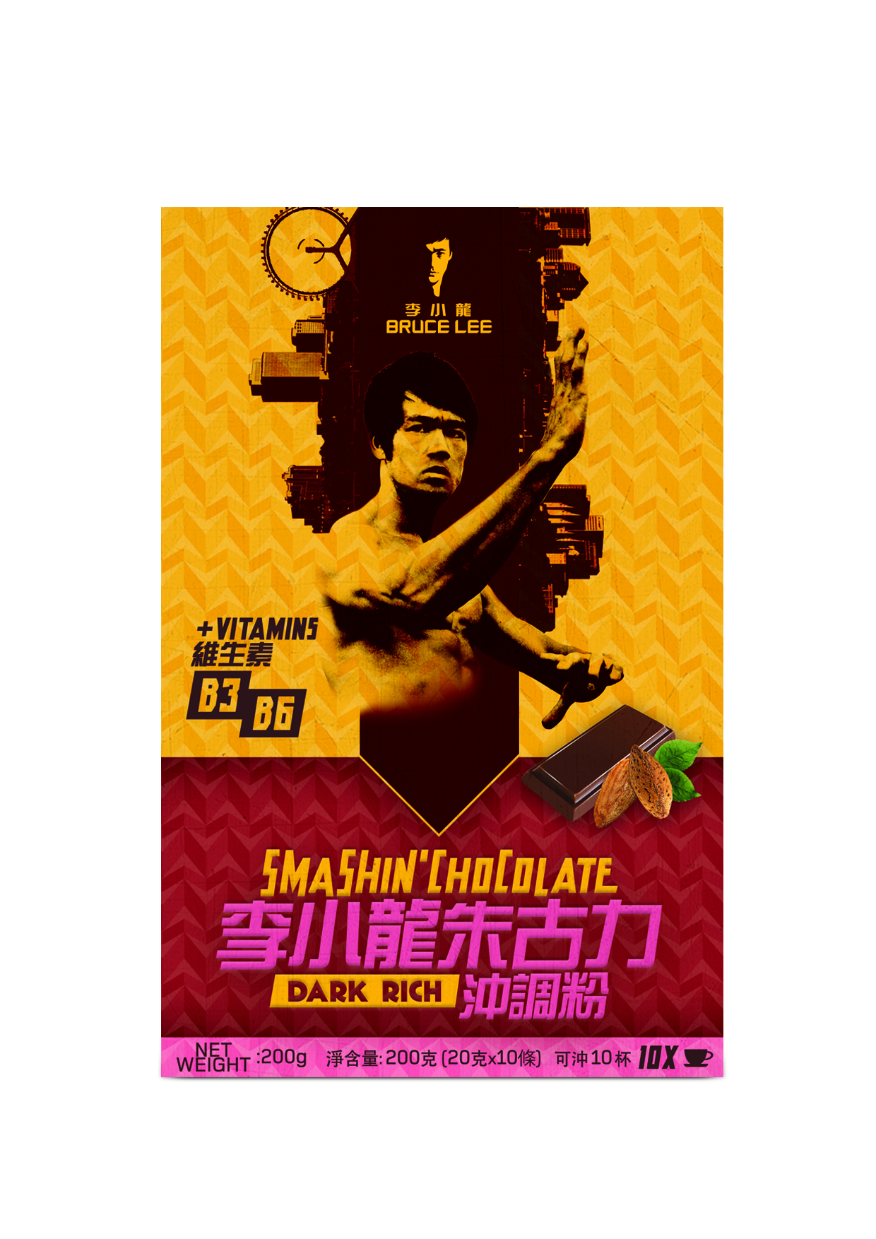 The 8 flavours of Bruce Lee Instant Drinks 