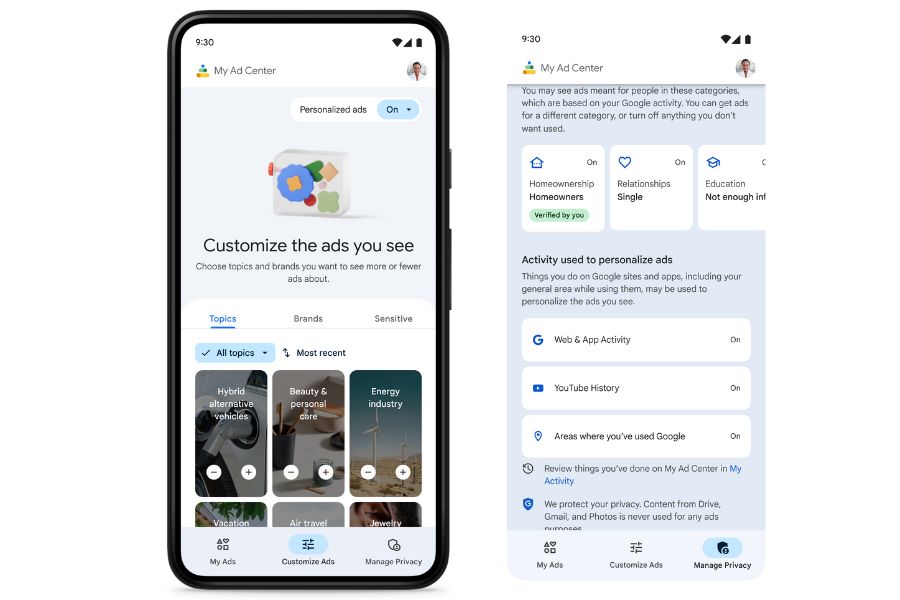 Google rolls out ‘My Ad Center’, lets users customise ad experience