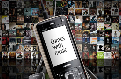 Nokia fights for space in mobile music