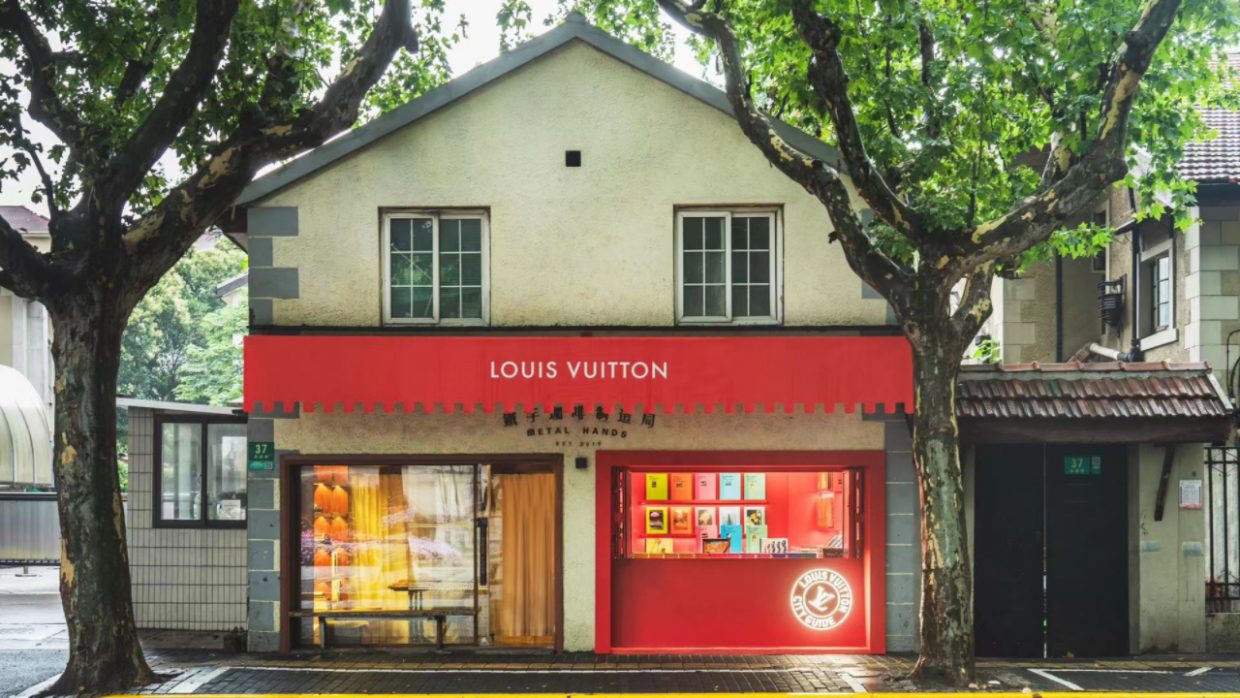 Louis Vuitton’s pop-up bookstands in Shanghai make a splash on social media