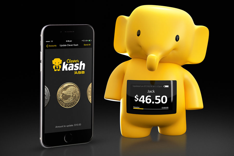 Tiny elephant never forgets your child's bank balance 