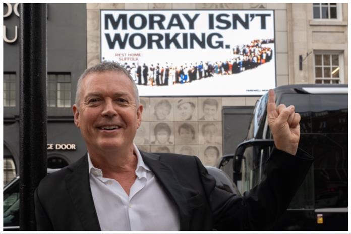 ‘Moray isn’t working’: M&C Saatchi’s poster tribute as CEO leaves after 40 years