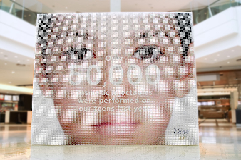 Dove launches billboard made out of syringes to call out toxic beauty standards