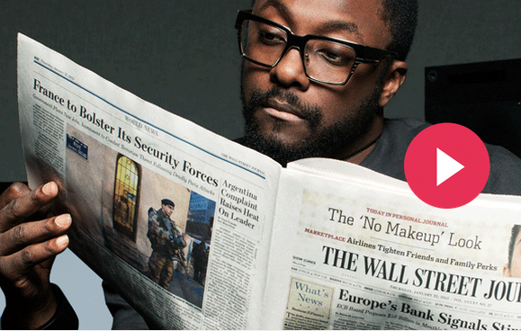will.i.am makes time for Wall Street Journal in global campaign