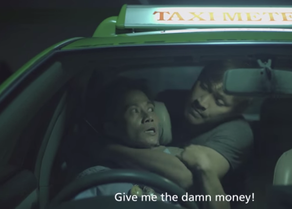 A Thai taxi driver with a twist: Tesco Lotus