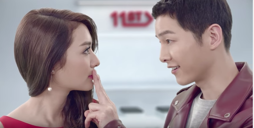Song Joong-ki can speak Thai, as this 11street ad shows