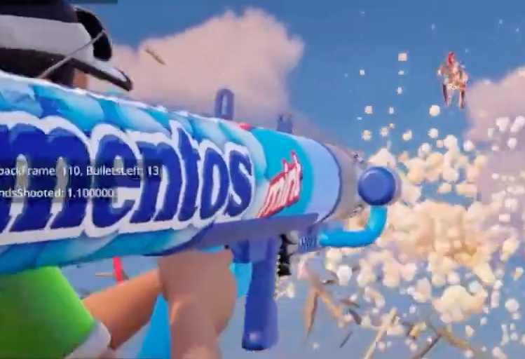 Mentos unleashes 'Fizzooka' rocket launcher for Fortnite Creative
