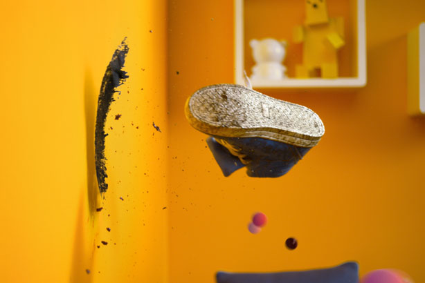 Stains bounce off the walls in effects-heavy paint ad