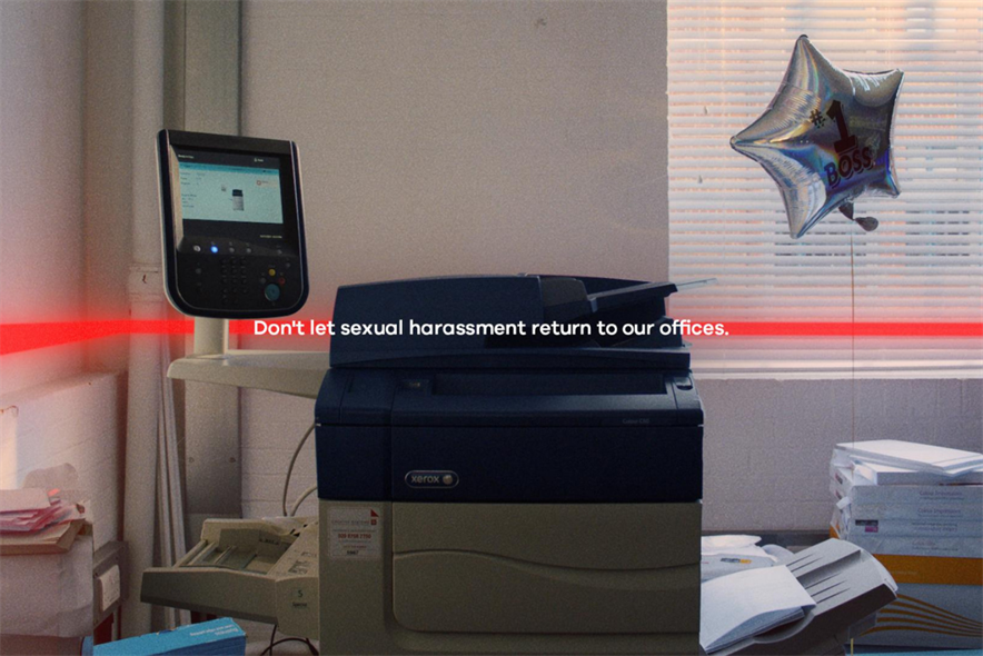 Eerie TimeTo ad highlights danger of sexual harassment as people return to the office