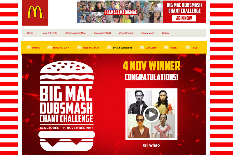 Malaysians do Dubsmash for Big Macs