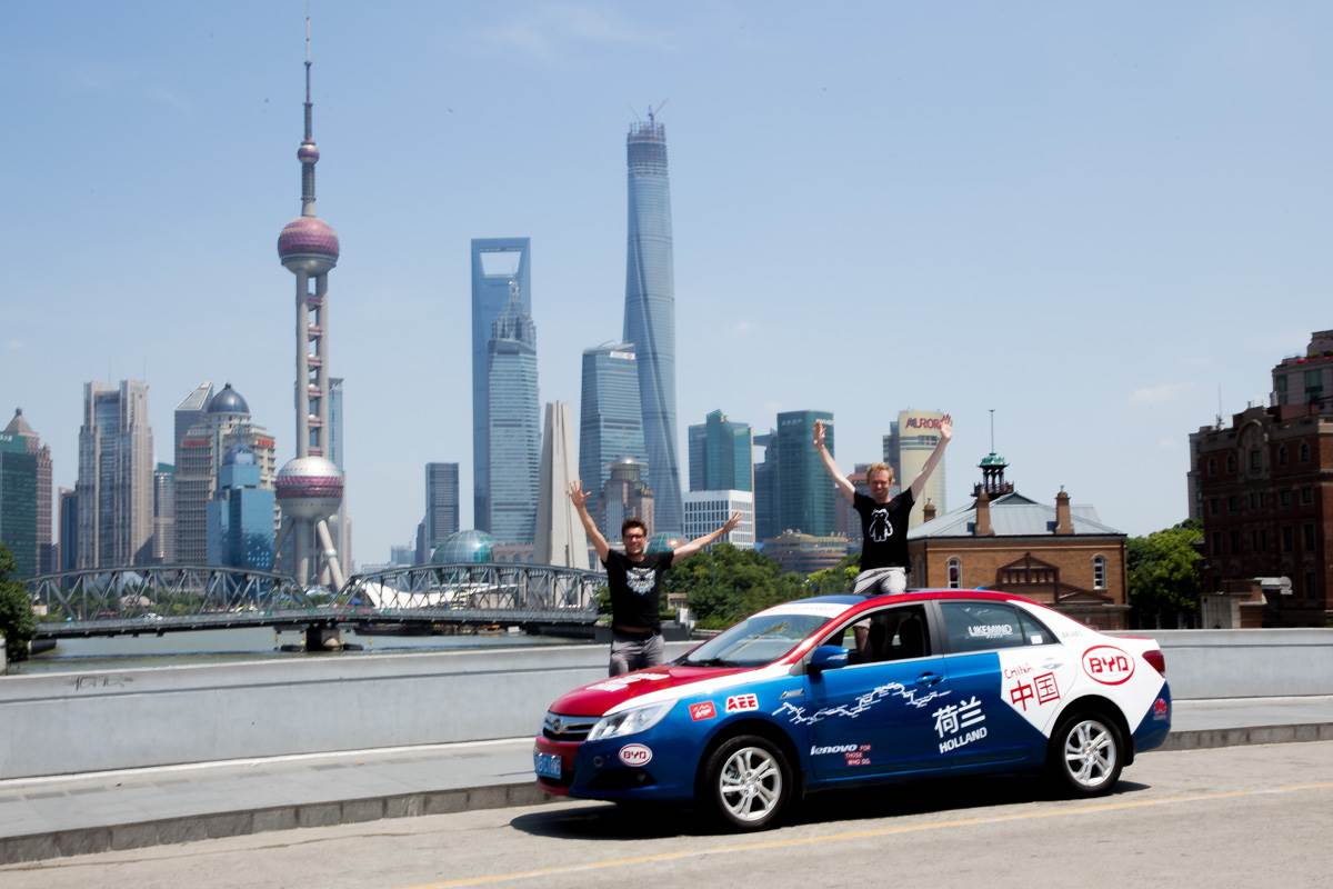 Dutch duo to drive from Shanghai to Rotterdam using only Chinese brands