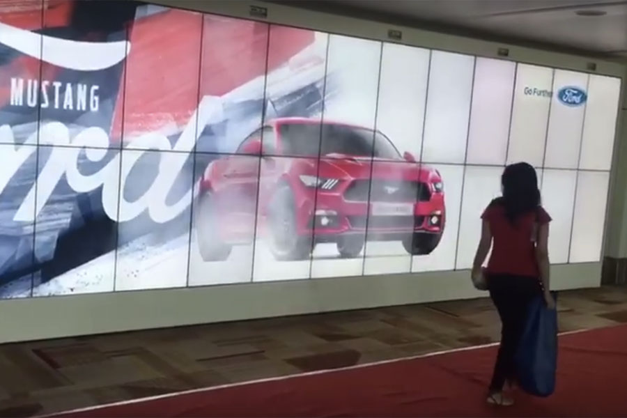 Mustang growls, blows hair back in Indian airports