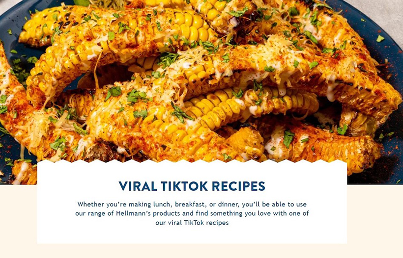 Hellmann’s creates hub inspired by viral TikTok recipes