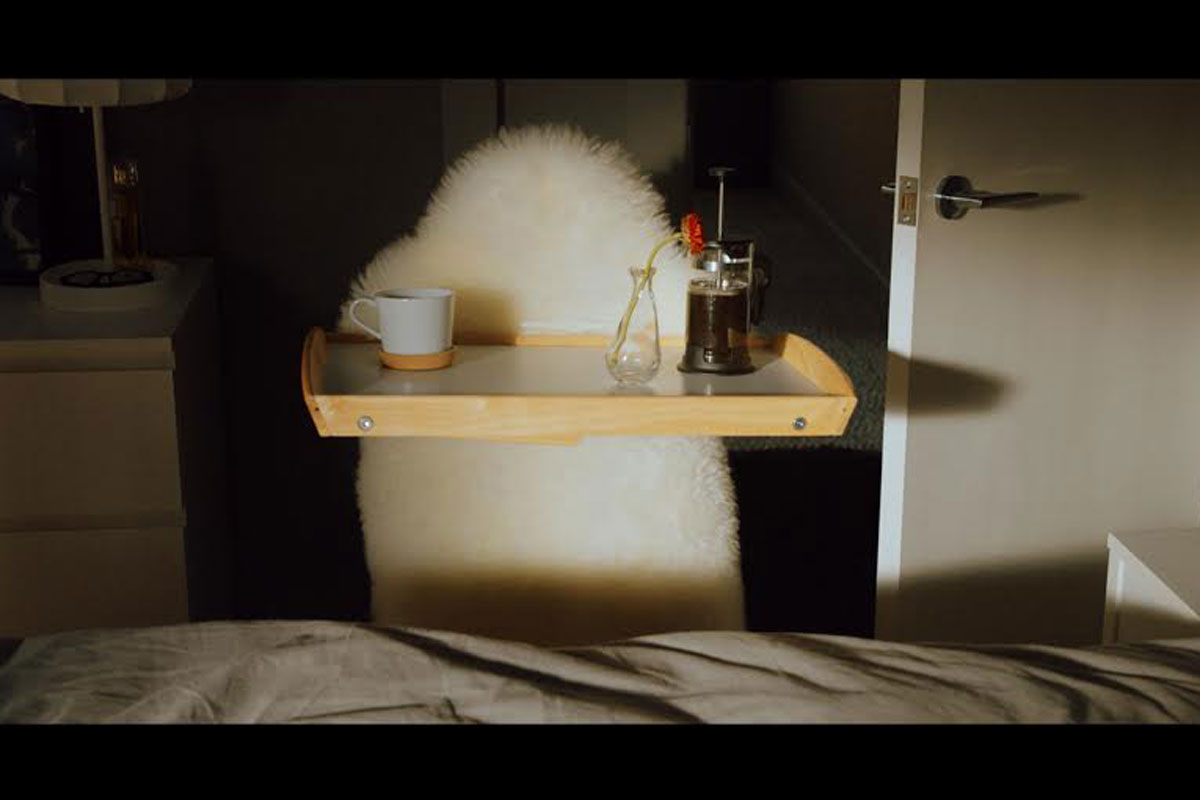 Ikea's shaggy rug is a morning creature, apparently