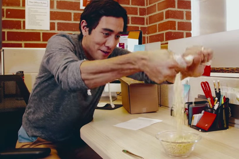 Zach King makes breakfast for Kellogg's