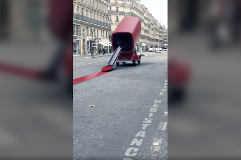 L’Oreal Paris makes a bright red mess in Paris