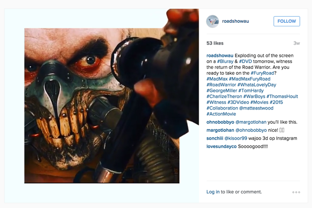 Crowd creates 15-second spots for Mad Max Blu-ray release