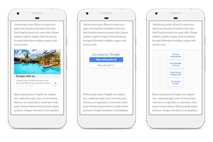 Google now lets you mute ads that are 'following' you and trials ad blocker on Chrome for Android
