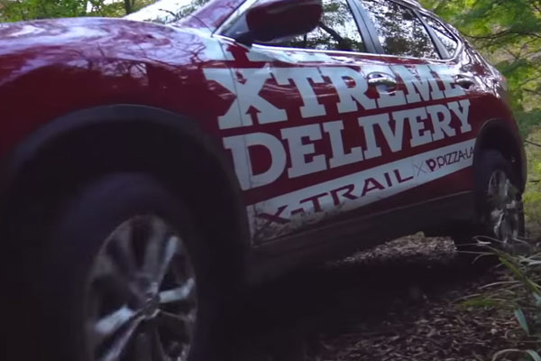 High-octane pizza delivery showcases toughness for Nissan X-Trail