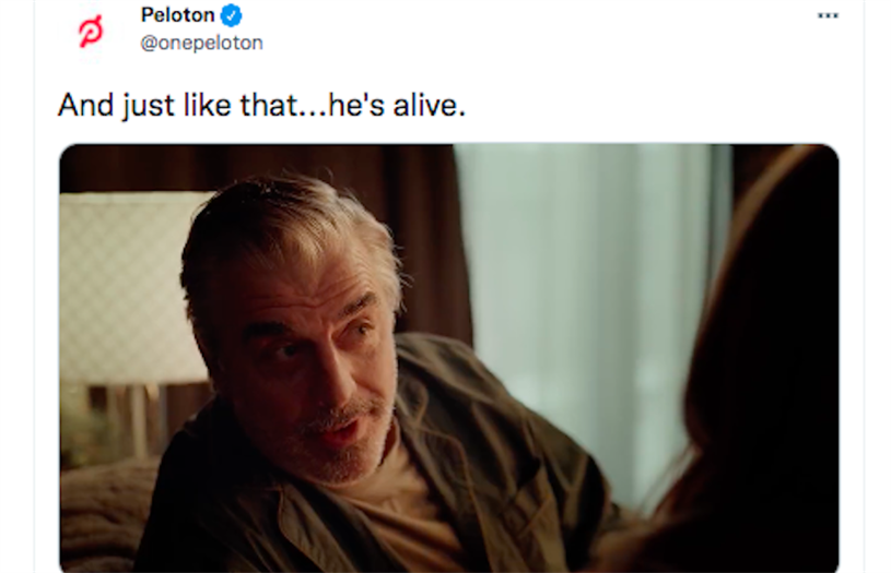 'A masterclass in reactive marketing': Industry pros applaud Peloton's response to Sex and the City reboot death