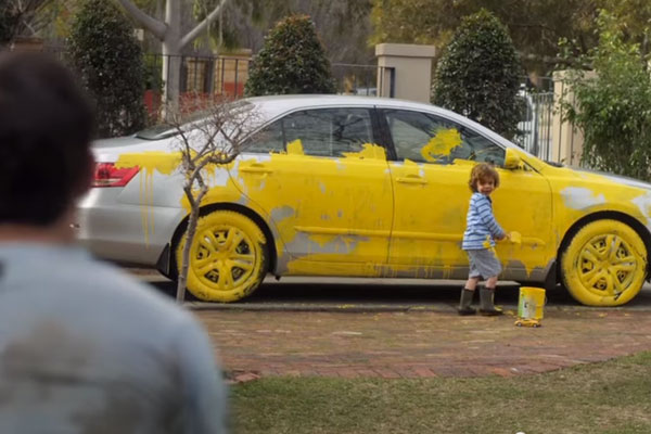 RAC Insurance Australia can help with 4-year-old boys with paintbrushes