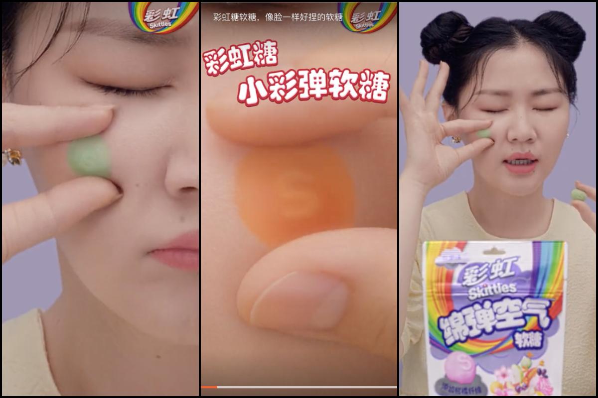 Why associate Skittles with pimples?