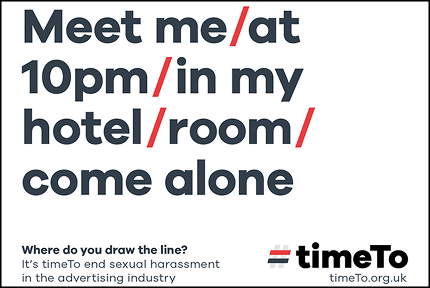 UK TimeTo campaign exposes reality of sexual harassment in advertising