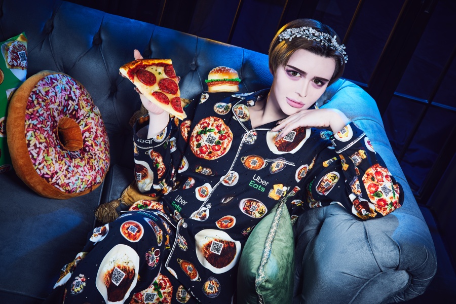 Uber Eats debuts ‘smart’, gaudy pyjama set 