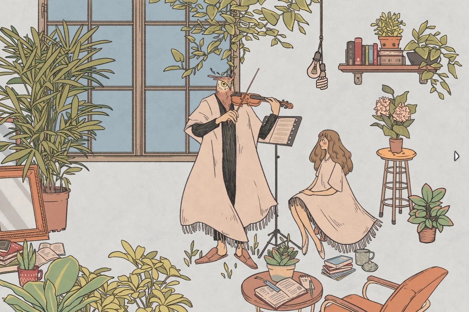 Wouldn't you like to look like this beautiful hand-drawn owl?